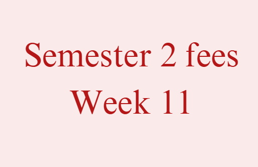 Semester 2 Fees - Week 11