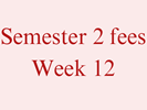 Semester 2 Fees - Week 12
